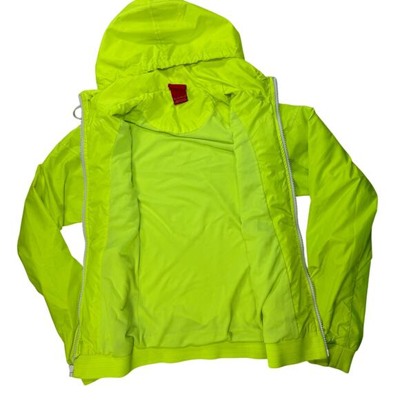 Nike Women's XS Neon Green Full Zip Windbreaker Retro 90s Style Jacket - Picture 4 of 10